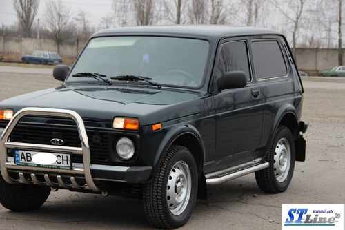 Кенгурятник QT007 (нерж.) для Lada Niva та Urban
