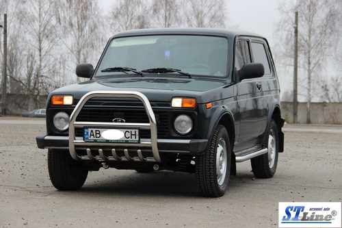 Кенгурятник QT007 (нерж.) для Lada Niva та Urban