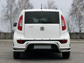 Задній захист AK007-2 (нерж) для Kia Soul II 2013-2018 рр