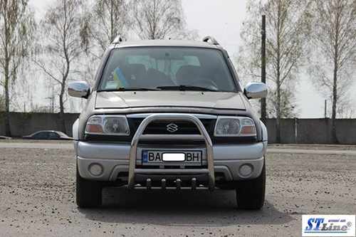 Кенгурятник QT007 (нерж) для Suzuki Vitara 1998-2006 
