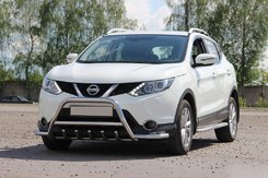 Кенгурятник WT003-Plus (нерж) для Nissan Qashqai 2014-2021