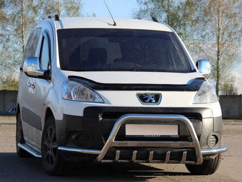 Кенгурятник WT003-Plus (нерж.) 60 мм для Peugeot Partner Tepee 2008-2018