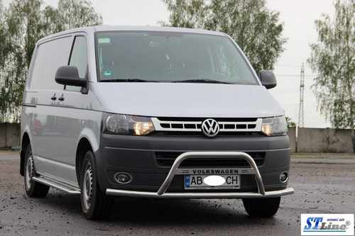 Кенгурятник WT007ST (нерж) для Volkswagen T5 2010-2015 