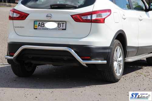 Задня дуга AK007-Plus (нерж) для Nissan Qashqai 2014-2021рр