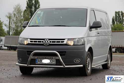 Кенгурятник WT007ST (нерж) для Volkswagen T5 2010-2015 