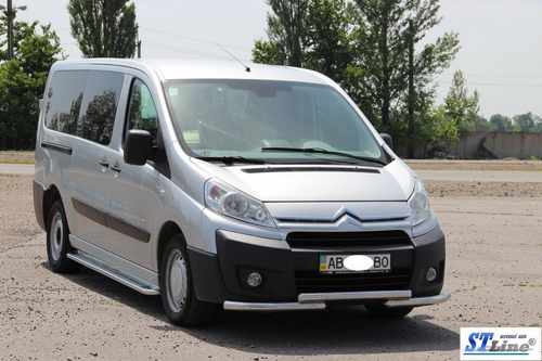 Передній захист ST009 (нерж.) 51 мм для Citroen Jumpy 2007-2017 років