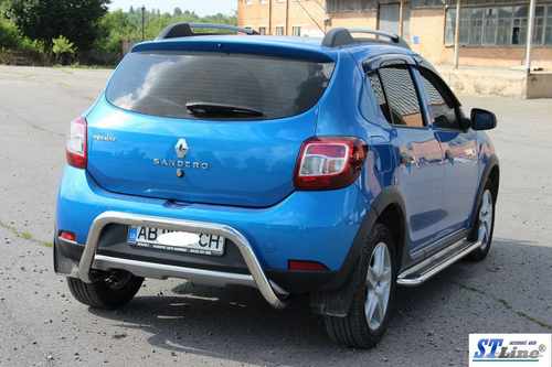 Задня дуга AK007 (нерж) для Renault Sandero 2013-2022 рр
