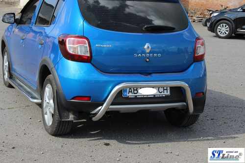 Задня дуга AK007 (нерж) для Renault Sandero 2013-2022 рр
