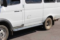 Бокові пороги KB001 (нерж) 42 мм для Газель, соболь