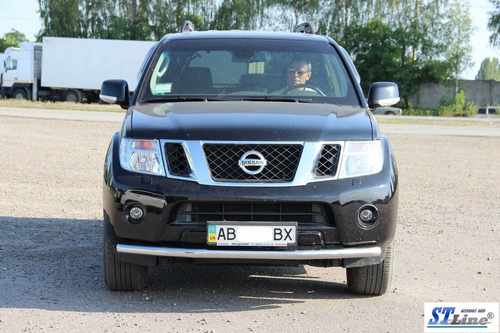 Передній захист ST008-1 (нерж) для Nissan Pathfinder R51 2005-2014