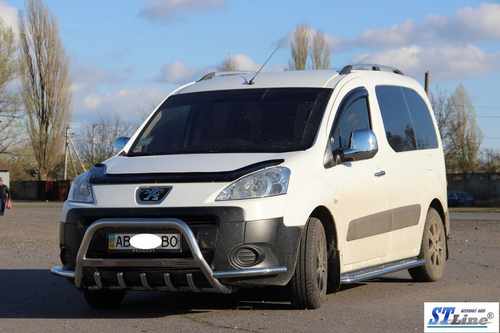 Кенгурятник WT003-Plus (нерж.) 60 мм для Peugeot Partner Tepee 2008-2018