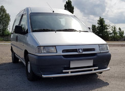 Передній захист ST016 (нерж) 51/42 мм для Citroen Jumpy 1996-2007 років