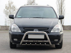 Кенгурятник WT004 (нерж) для Kia Carnival 2002-2013 