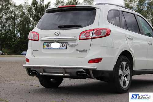 Задня дуга AK002-2 (нерж.) для Hyundai Santa Fe 2 2006-2012рр