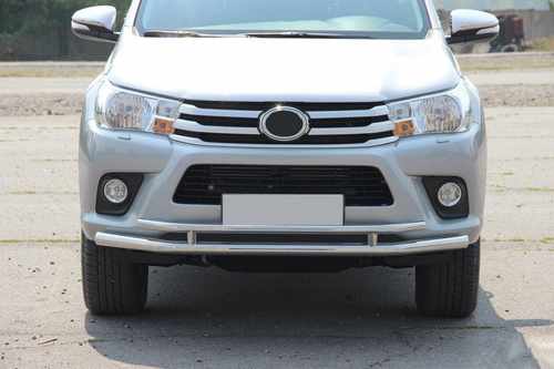 Передній захист ST018 (нерж) для Toyota Hilux 2015+ рр