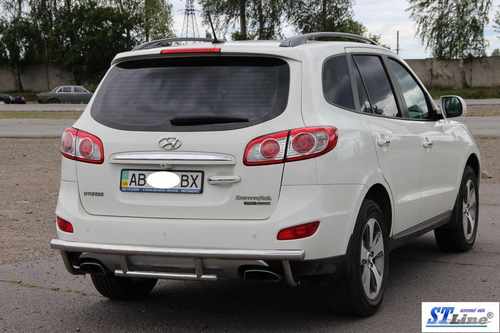 Задня дуга AK002-2 (нерж.) для Hyundai Santa Fe 2 2006-2012рр