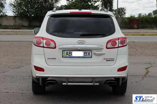 Задня дуга AK002-2 (нерж.) для Hyundai Santa Fe 2 2006-2012рр