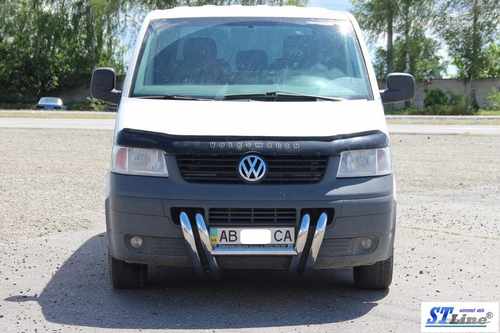 Кенгурятник ST006-03 ніздрі (нерж) для Volkswagen T5 Transporter 2003-2010 рр