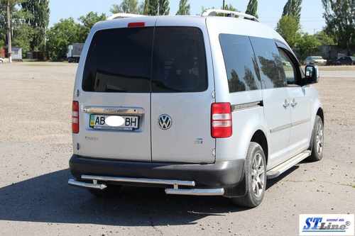 Задня дуга AK003-2 (2 шт., нерж) для Volkswagen Caddy 2010-2015рр