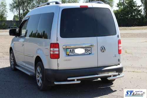 Задня дуга AK003-2 (2 шт., нерж) для Volkswagen Caddy 2010-2015рр