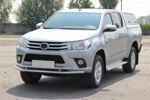 Передній захист ST018 (нерж) для Toyota Hilux 2015+ рр