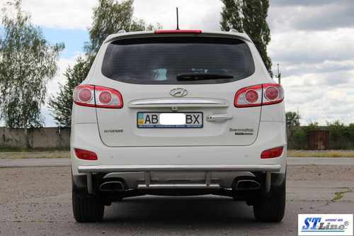 Задня дуга AK002-2 (нерж.) для Hyundai Santa Fe 2 2006-2012рр