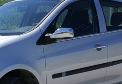 Зовнішня окантовка стекол (4 шт, нерж) Carmos - турецька сталь для Renault Clio III 2005-2012 рр.