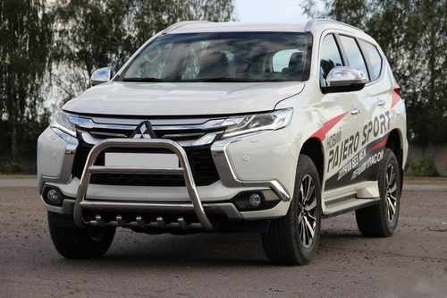 Кенгурятник WT008 (нерж) для Mitsubishi Pajero Sport 2015+ рр