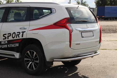 Задній захист AK005 (нерж) для Mitsubishi Pajero Sport 2015-2024 рр