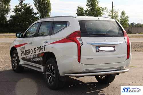 Задній захист AK005 (нерж) для Mitsubishi Pajero Sport 2015-2024 рр