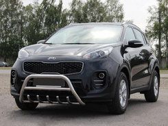 Кенгурятник WT003 (нерж) для Kia Sportage 2015-2021 