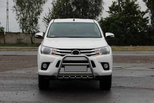 Передній захист QT008 (нерж) для Toyota Hilux 2015+ рр