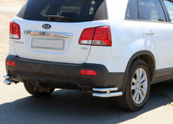 Задні подвійні куточки AK003-подвійний (нерж.) для Kia Sorento XM 2009-2014рр