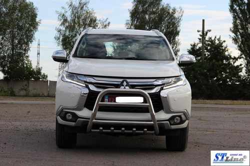Кенгурятник WT008 (нерж) для Mitsubishi Pajero Sport 2015+ рр