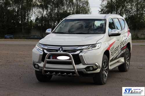 Кенгурятник WT008 (нерж) для Mitsubishi Pajero Sport 2015+ рр