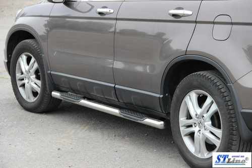 Бічні труби BB002 (2 шт., нерж) для Honda CRV 2012-2016 рр