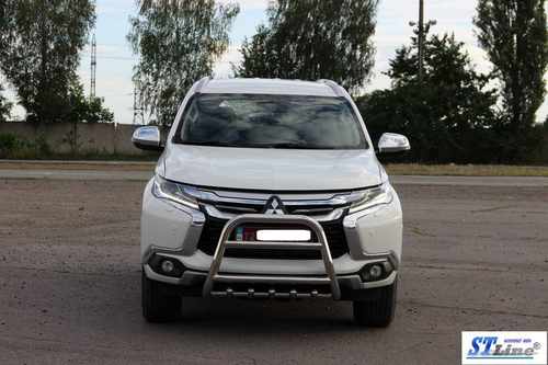 Кенгурятник WT008 (нерж) для Mitsubishi Pajero Sport 2015+ рр