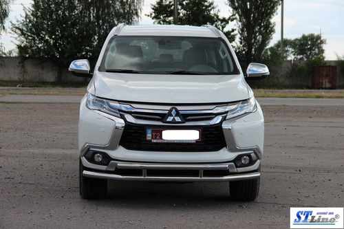 Передній захист ST016 (нерж) для Mitsubishi Pajero Sport 2015+ рр