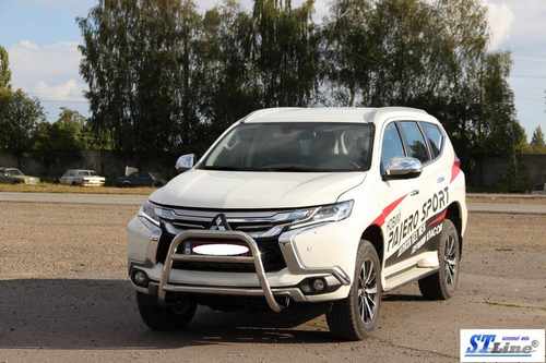 Кенгурятник WT022 (нерж) для Mitsubishi Pajero Sport 2015+ рр