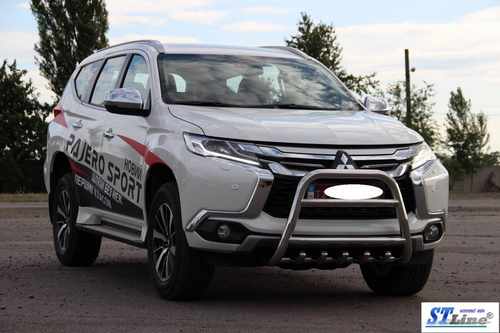 Кенгурятник WT008 (нерж) для Mitsubishi Pajero Sport 2015+ рр