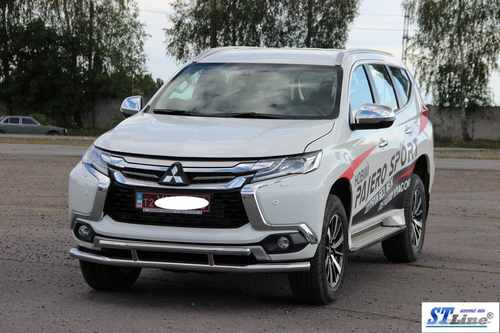 Передній захист ST016 (нерж) для Mitsubishi Pajero Sport 2015+ рр