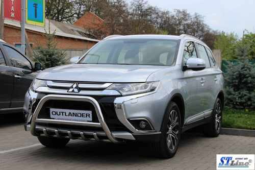 Кенгурятник WT003 (нерж.) для Mitsubishi Outlander 2012-2021 