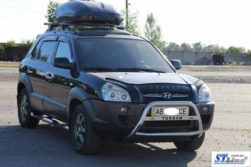 Кенгурятник WT025 (нерж.) для Hyundai Tucson JM 2004+ рр