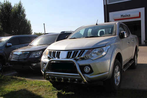 Кенгурятник WT003 (нерж) для Mitsubishi L200 2015+ 
