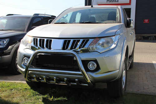 Кенгурятник WT003 (нерж) для Mitsubishi L200 2015+ 