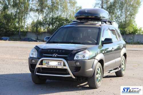 Кенгурятник WT025 (нерж.) для Hyundai Tucson JM 2004+ рр