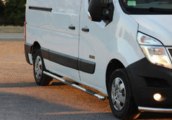 Бічні труби BB002 (2 шт., нерж.) Довга база для Renault Master 2011-2024 рр