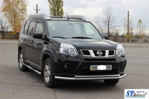 Передній захист ST014 (нерж) для Nissan X-trail T31 2007-2014