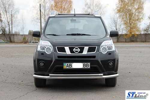 Передній захист ST014 (нерж) для Nissan X-trail T31 2007-2014