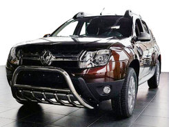Кенгурятник без напису WT003 (нерж.) для Dacia Duster 2008-2018 